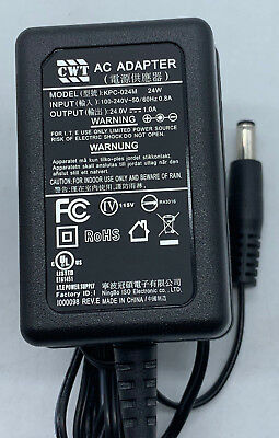 New CWT KPC-024M 24.0W 24v 1a Power Supply Cord Cable PSU Wall Charger